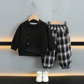 Boys Spring Autumn Casual Sweatshirt Set Two Piece Outfit