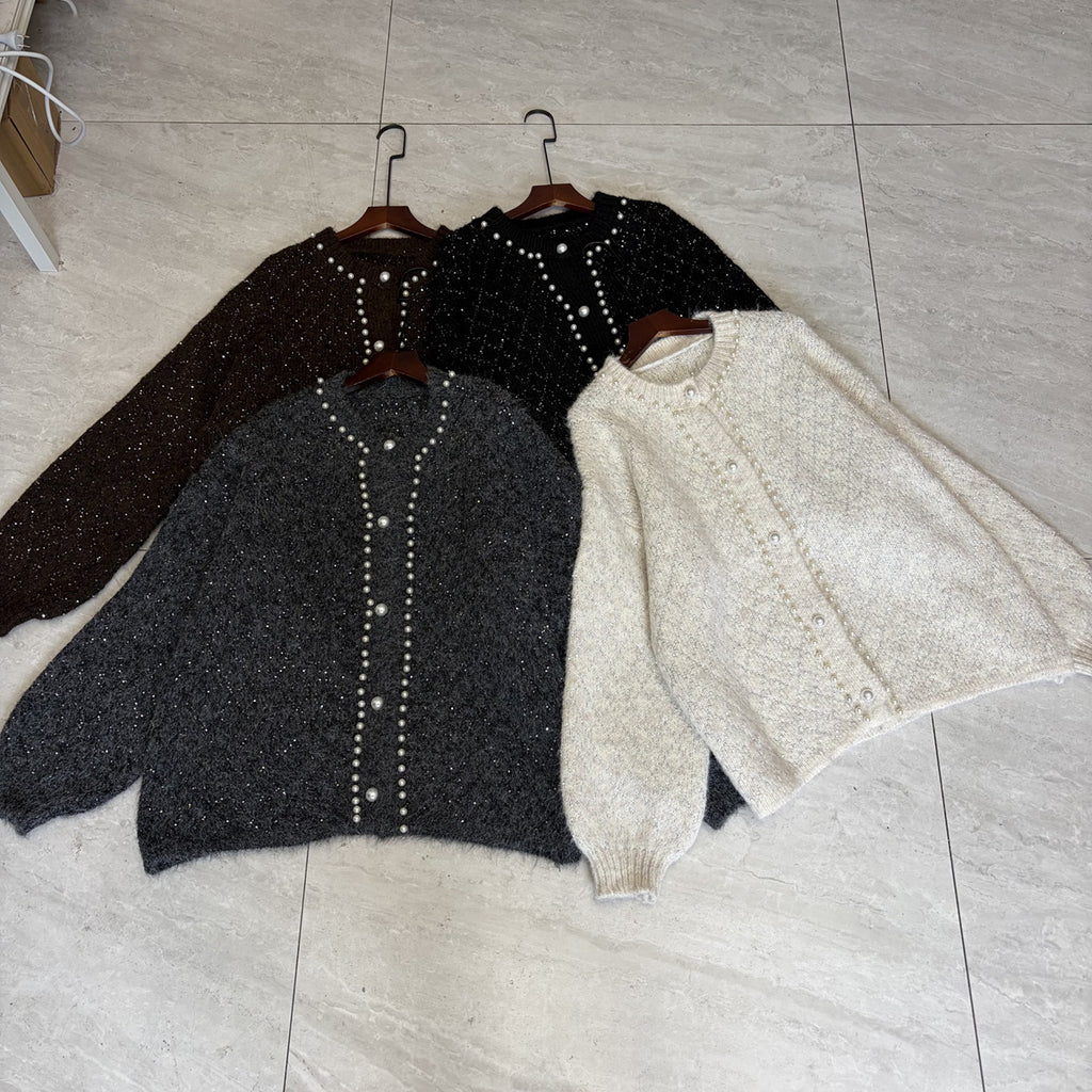Loose sequined sweater for women