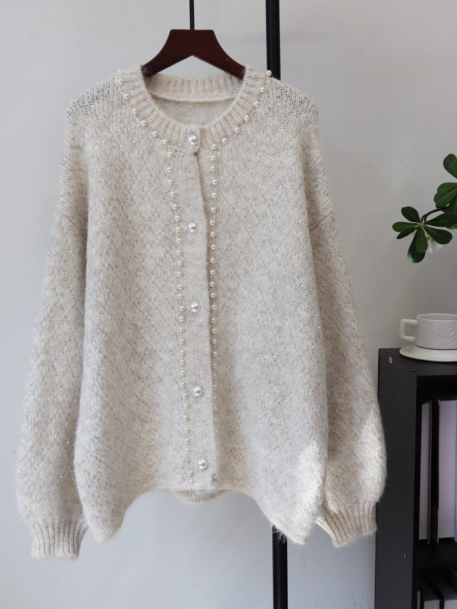 Loose sequined sweater for women